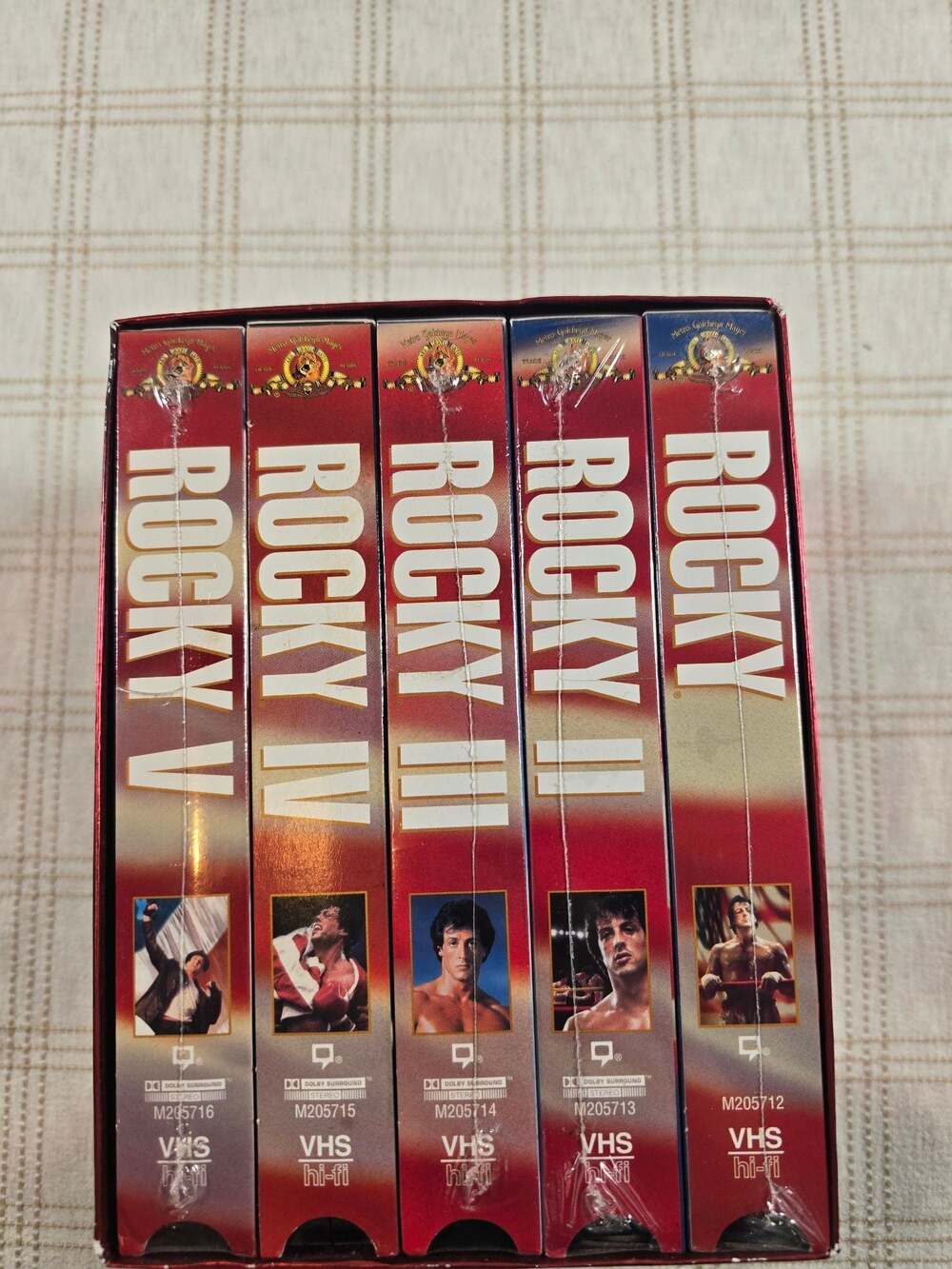 Sylvester Stallone Rocky 1-5 Collection VHS Box Set